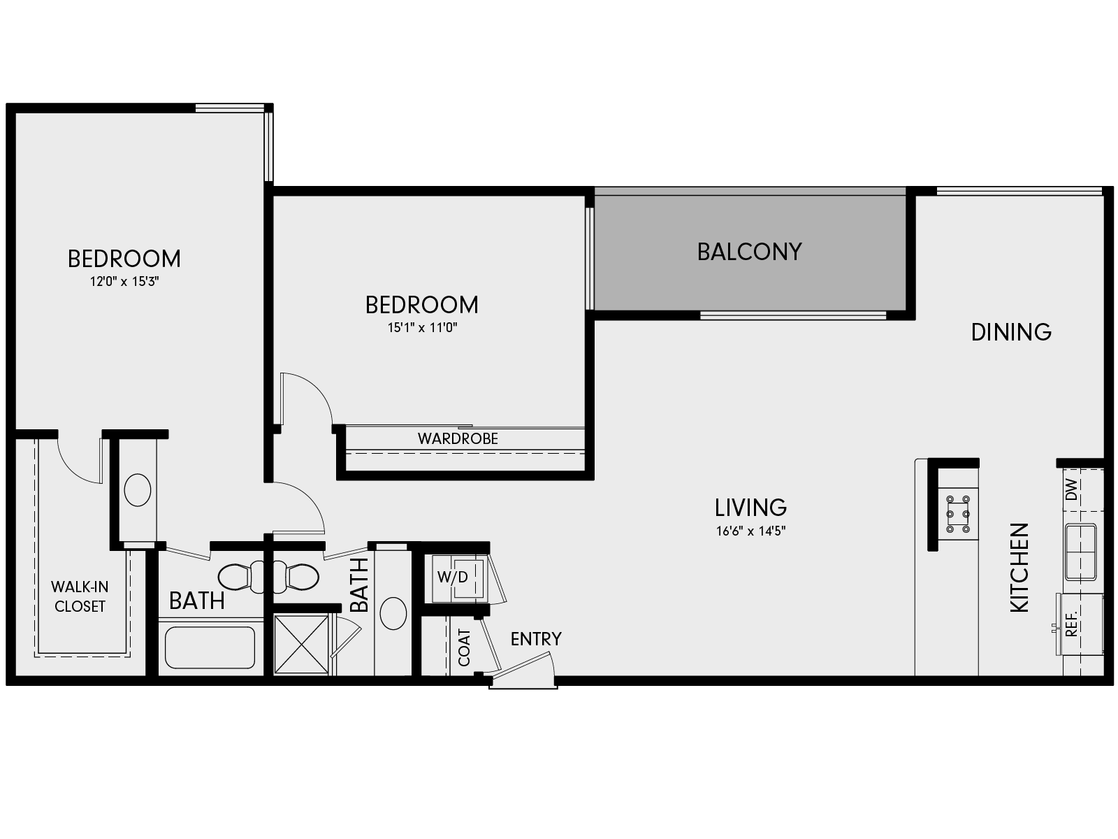 Floor plan layout diagram for 2S